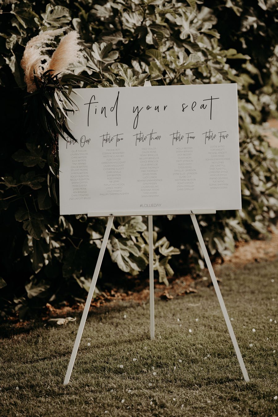 Ibiza wedding mariage table plan