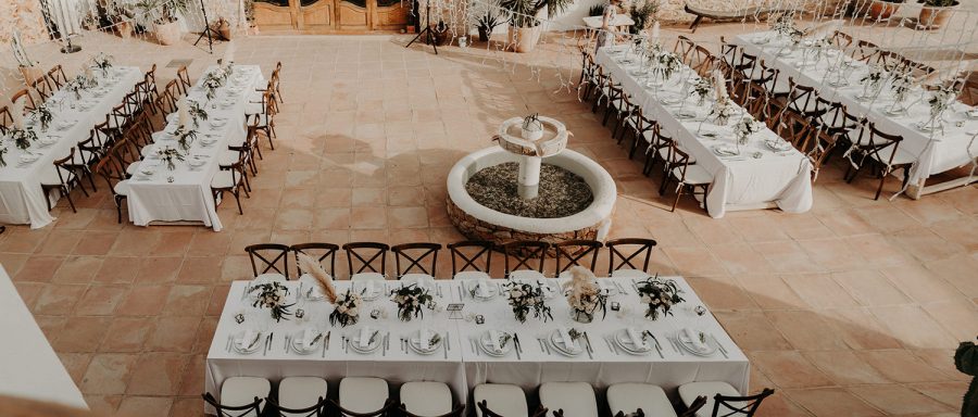 Ibiza wedding mariage tables
