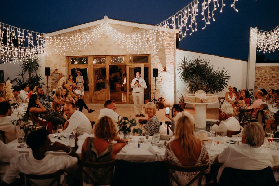 Ibiza wedding mariage dinner time