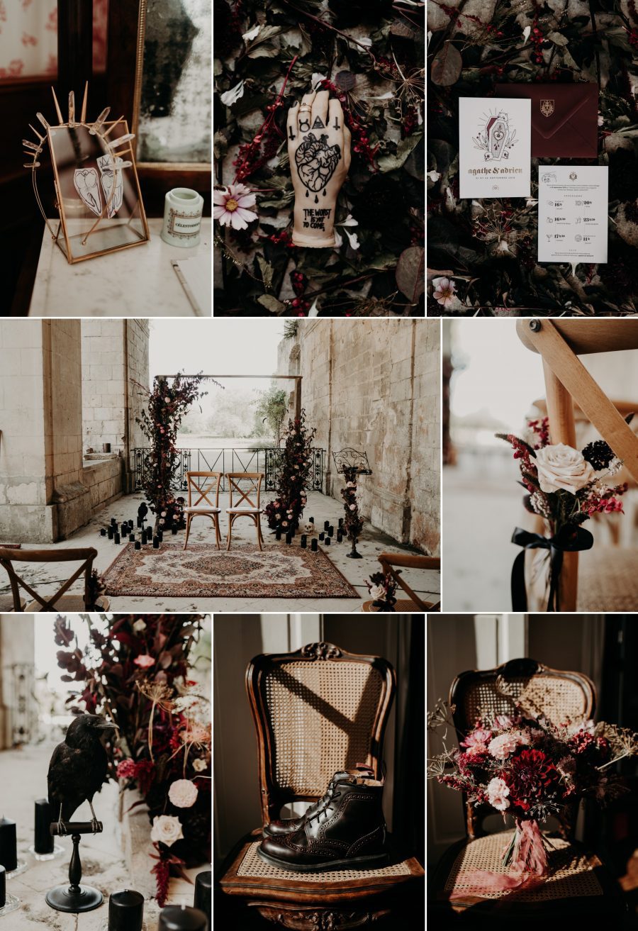 Gothic chic wedding