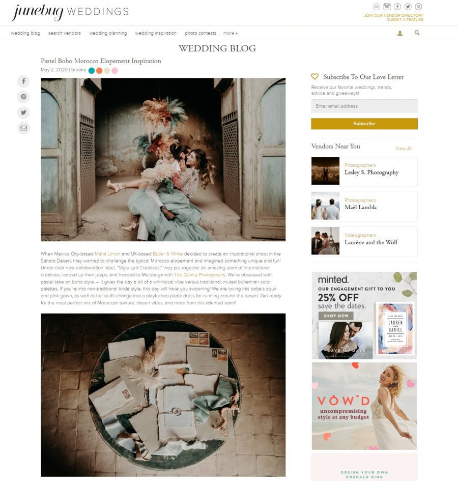 Junebug Wedings Maroc