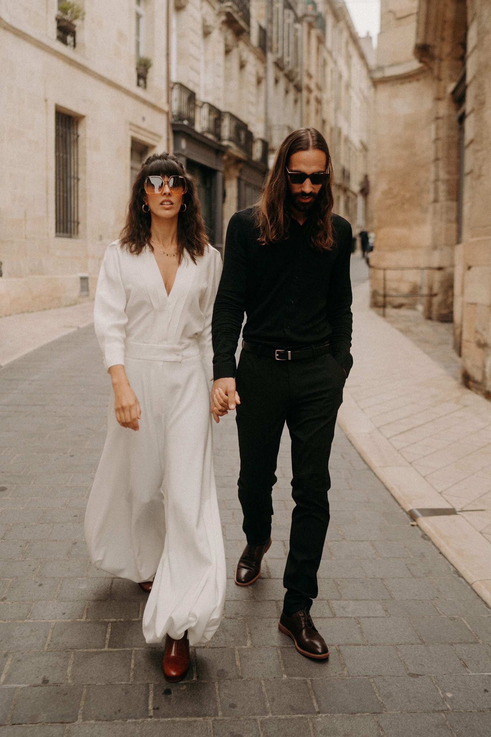 retro style elopement 70s