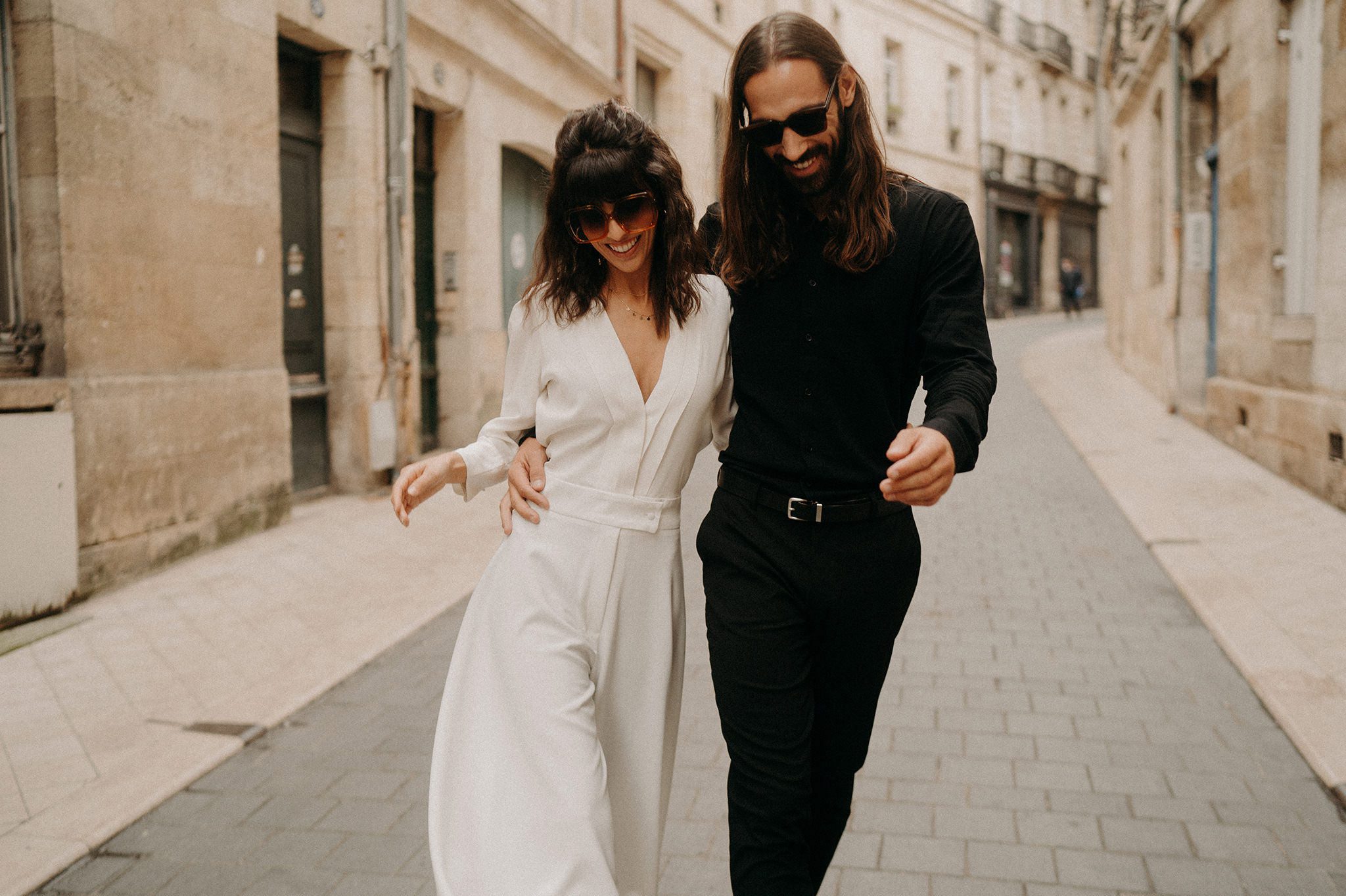 retro style elopement 70s