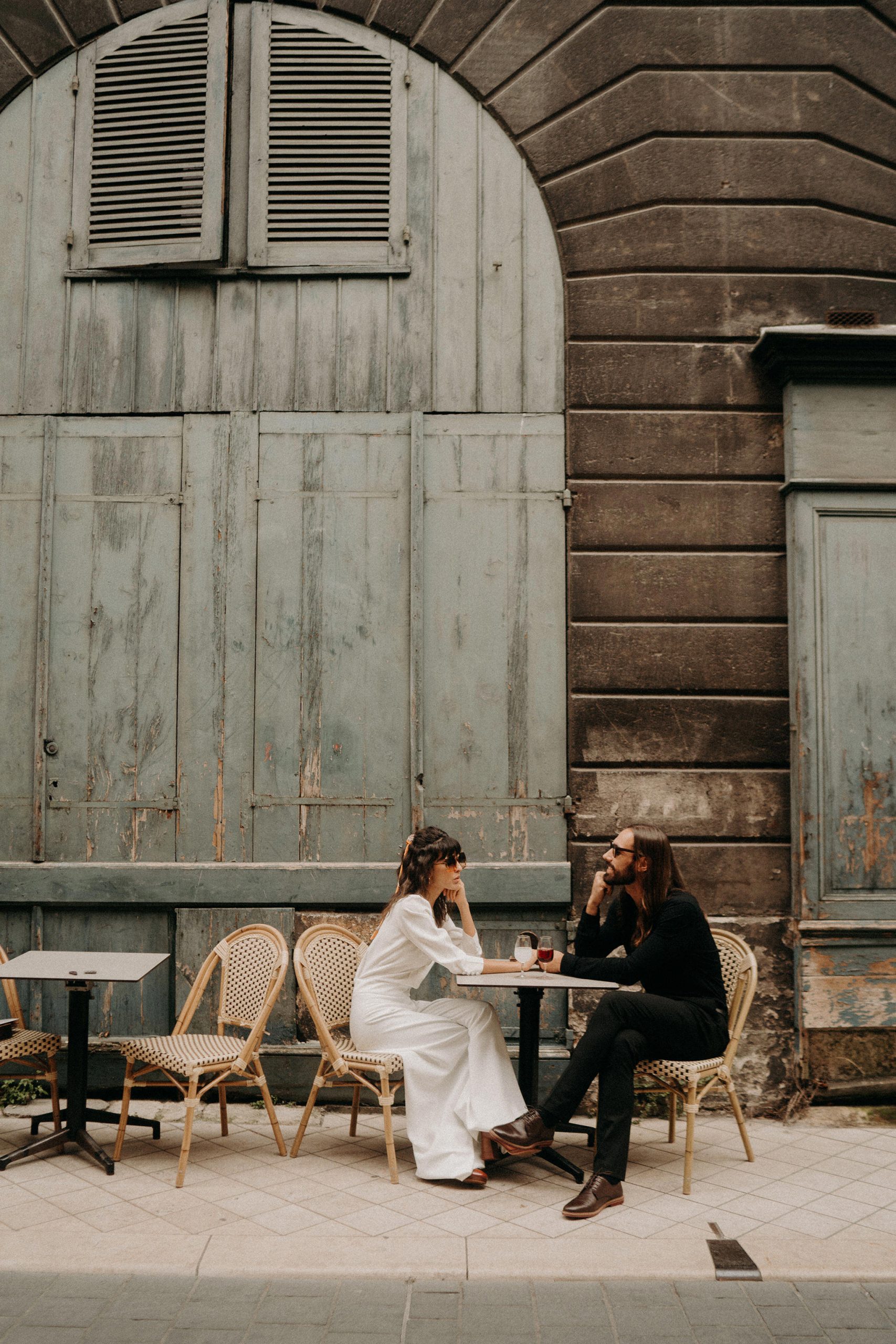 retro style elopement 70s
