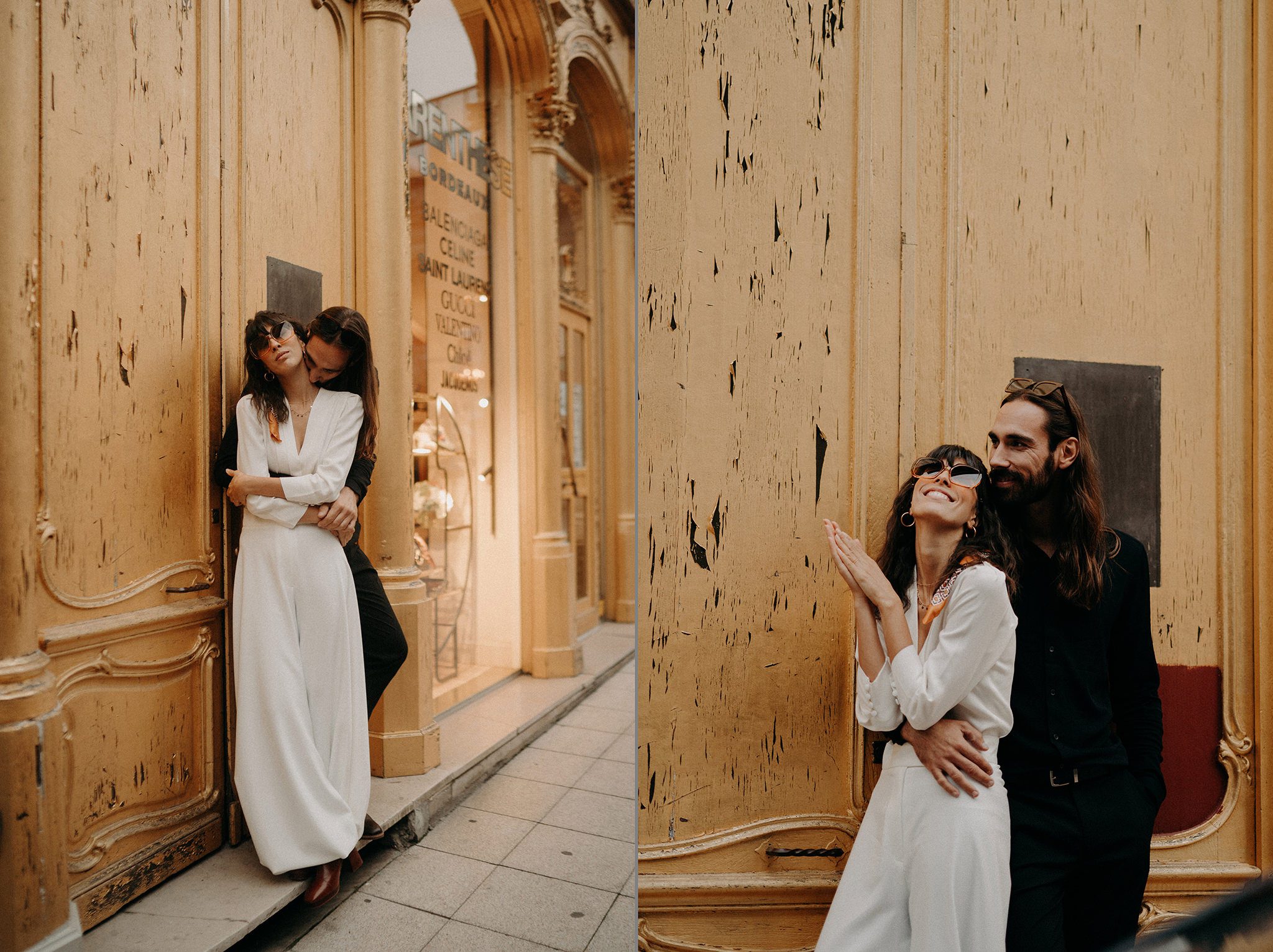retro style elopement 70s