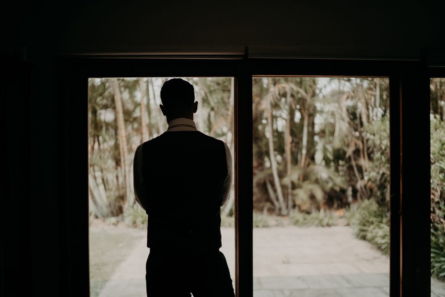 sydney boho elegant wedding. groom getting ready