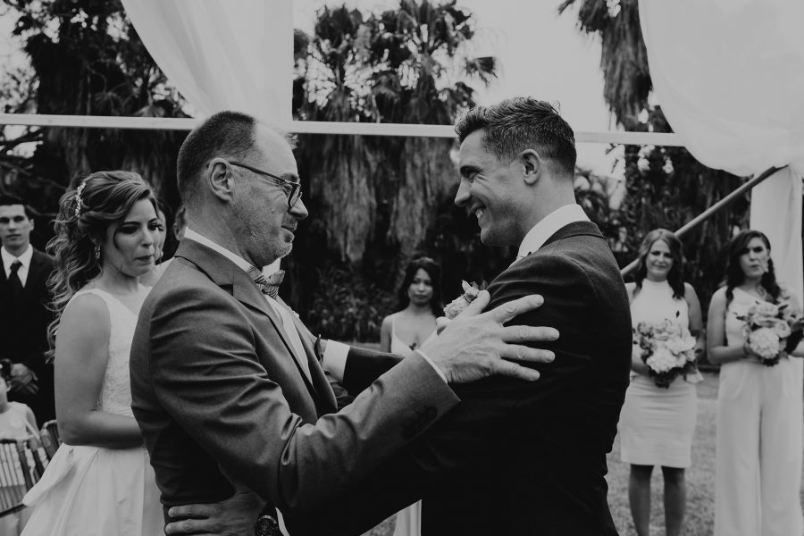 sydney boho elegant wedding. father of the bride and groom