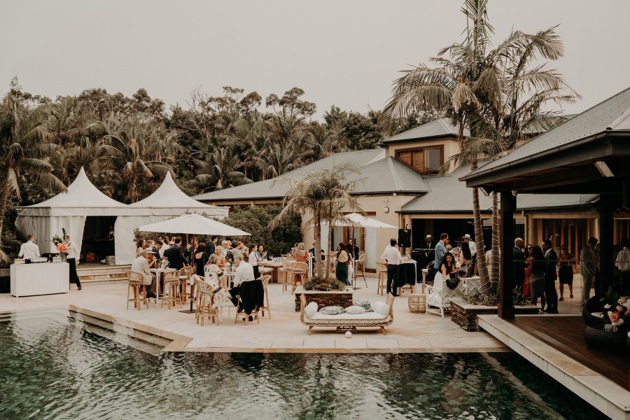 sydney boho elegant wedding. cocktail hour