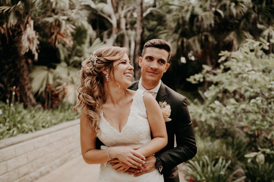 sydney boho elegant wedding. bride laughing