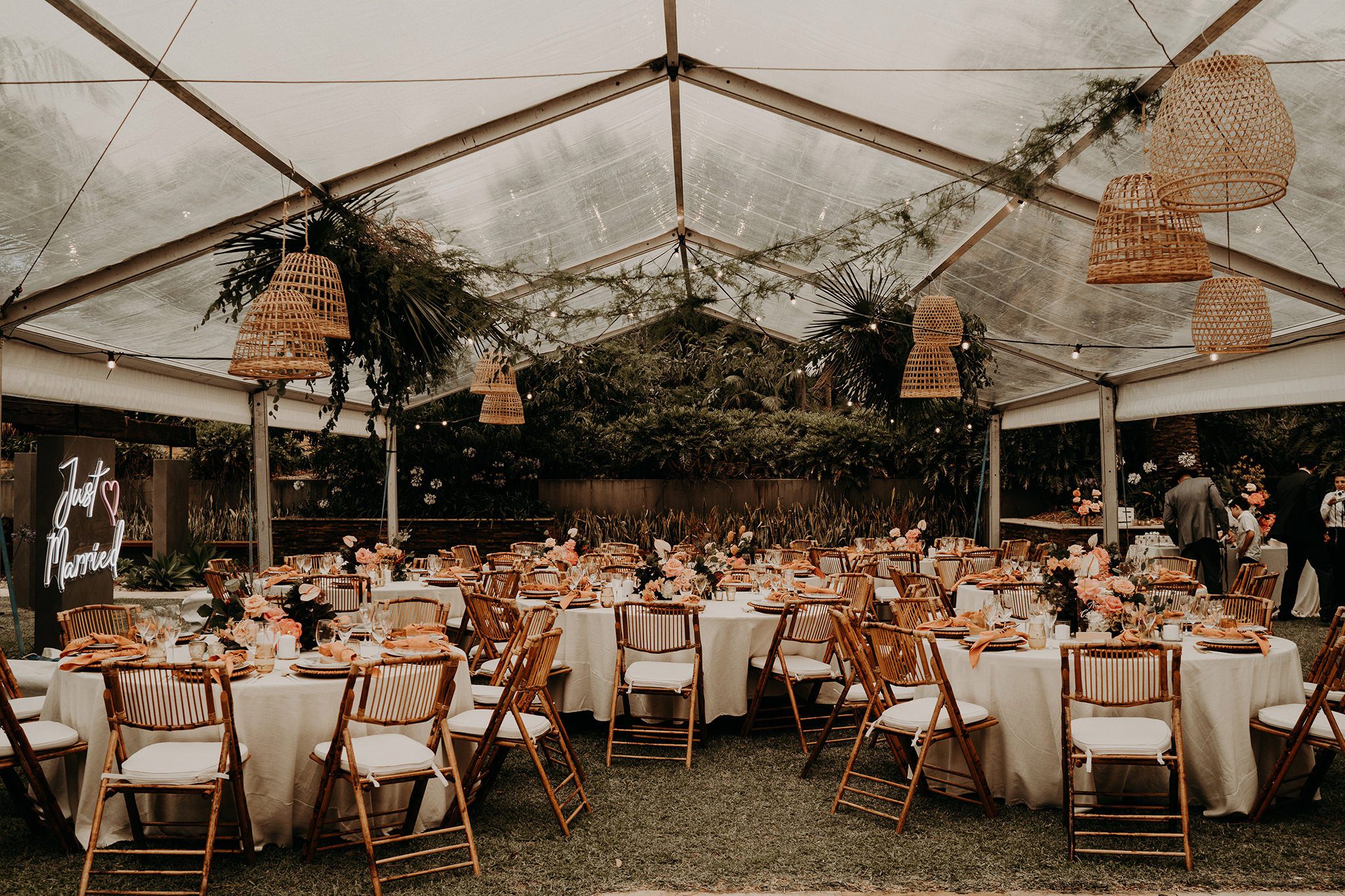 sydney boho elegant wedding. reception room decor