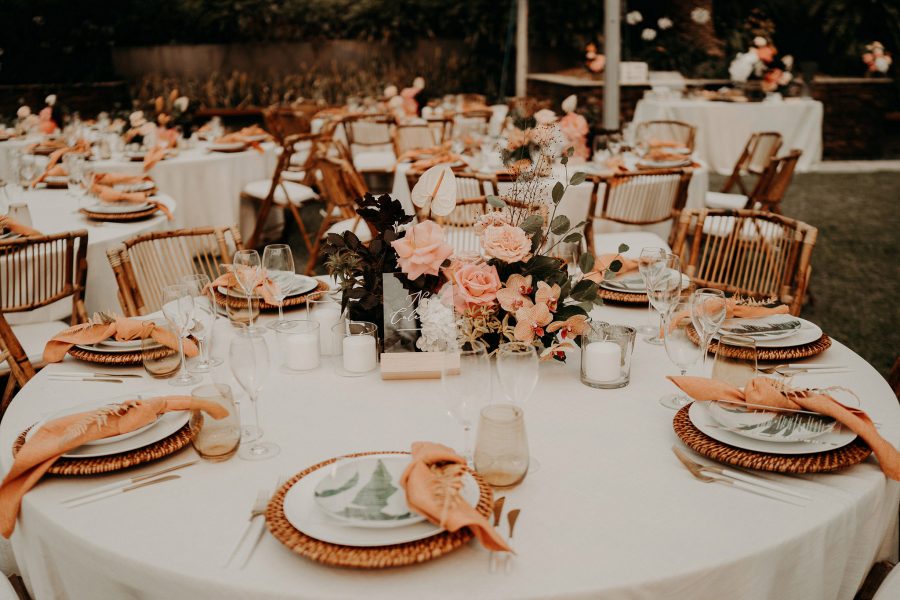 sydney boho elegant wedding. dinner table decor