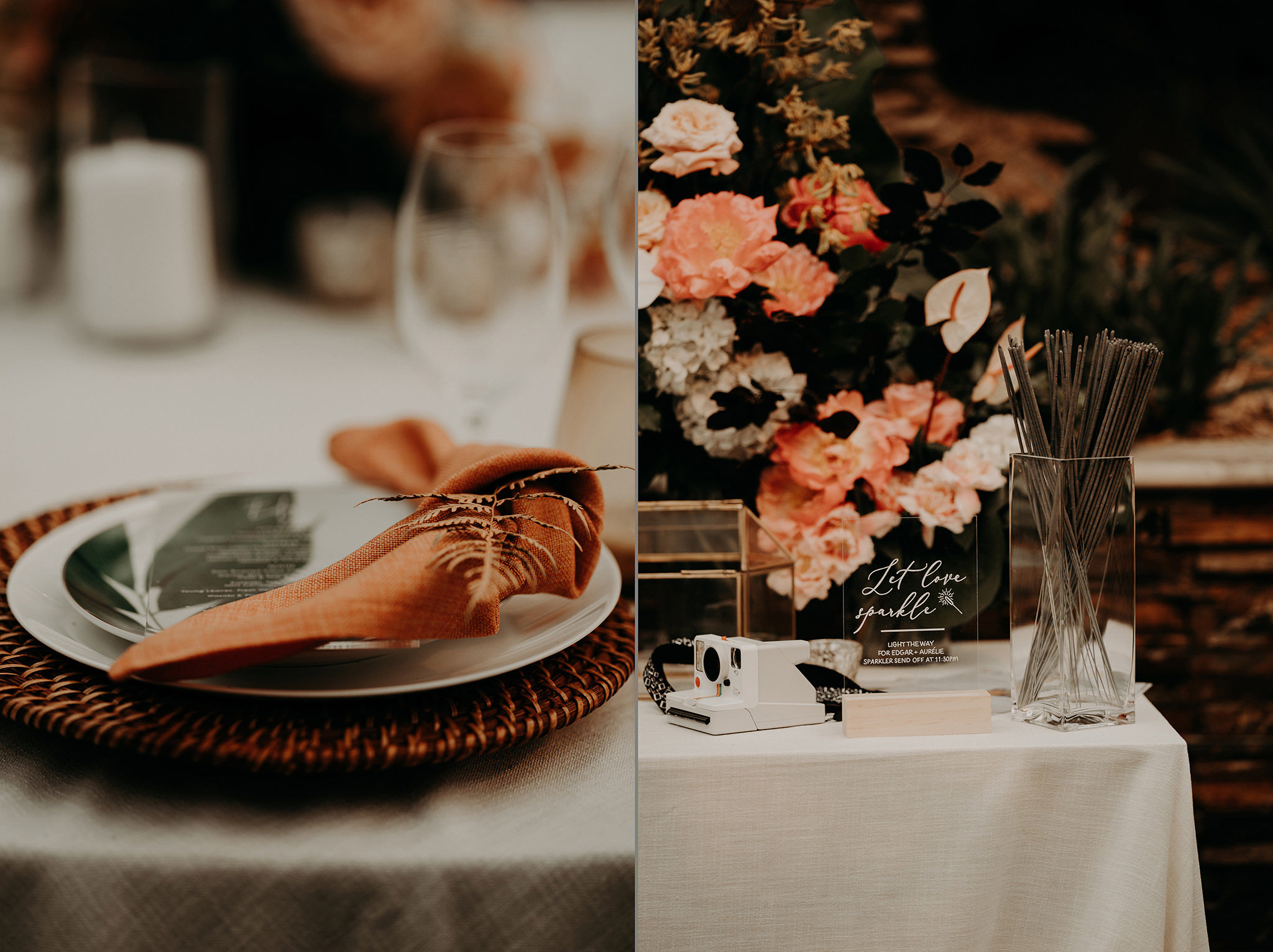 sydney boho elegant wedding. decoration details