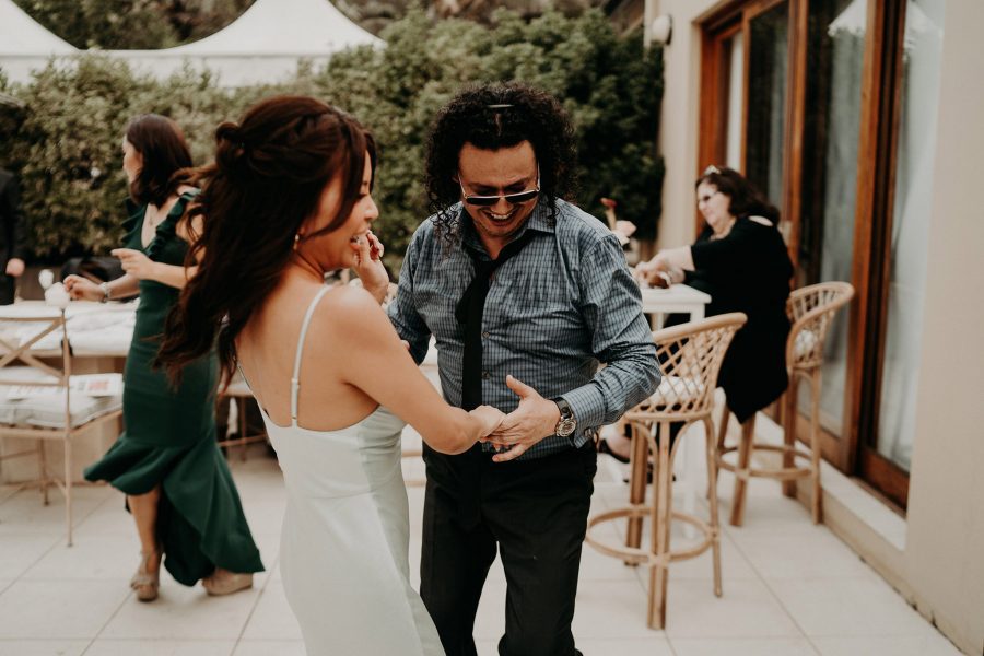 sydney boho elegant wedding. guests dancing