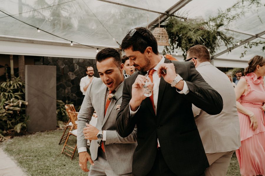 sydney boho elegant wedding. groomsmen entrance